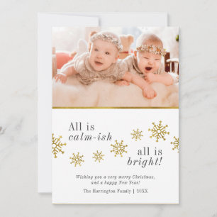 Allt är Lugn-ish Ljuskjul - Helgdag Photo Julkort