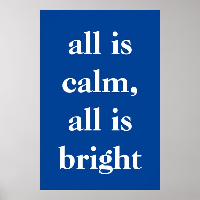 Allt är lugnt, allt är ljust poster (Framsidan)