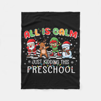 Allt är lugnt Roligt Xmas Förskola Julsäsong  Fleecefilt