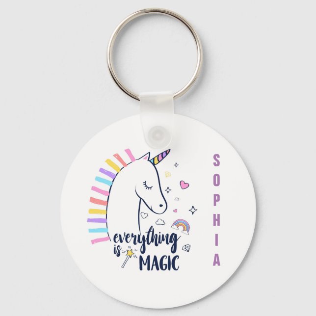Allt är Magic Unicorn Nyckelring (Framsida)
