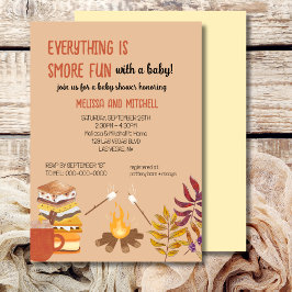 Allt är mer roligt campfire Baby Shower Inbjudningar