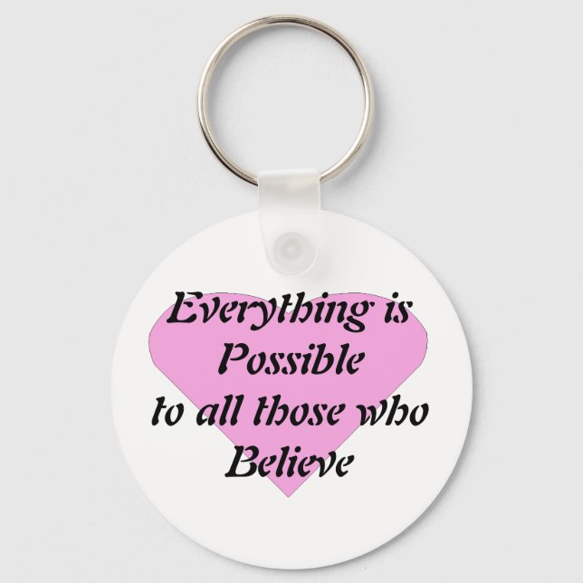 Allt är möjligt för alla som tror nyckelring (Framsida)