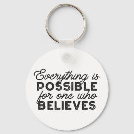 Allt är möjligt för den som tro nyckelring