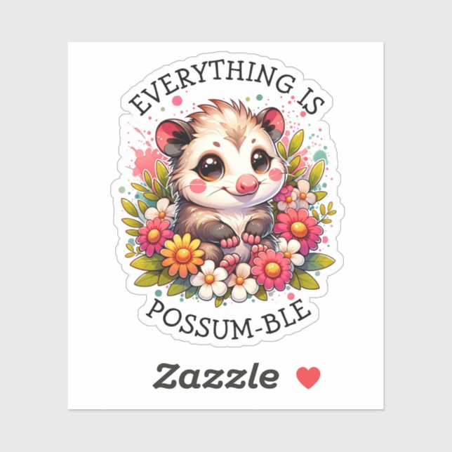 Allt är möjligt | Inspirational Pun Klistermärken (Ark)