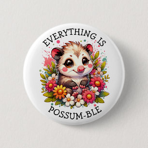 Allt är möjligt Inspirational Pun Knapp