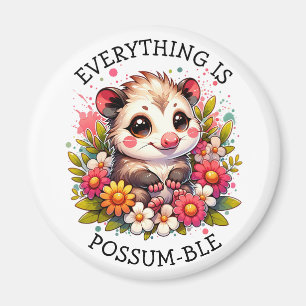 Allt är möjligt Inspirational Pun Magnet