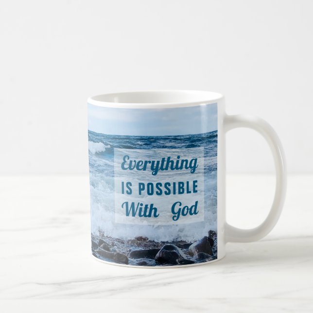 Allt är möjligt Motivationsstrandmugg Kaffemugg (Höger)