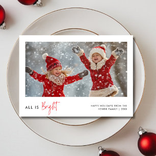 Allt är Roligten Photo Hälsning i Bright Jul Kids Julkort