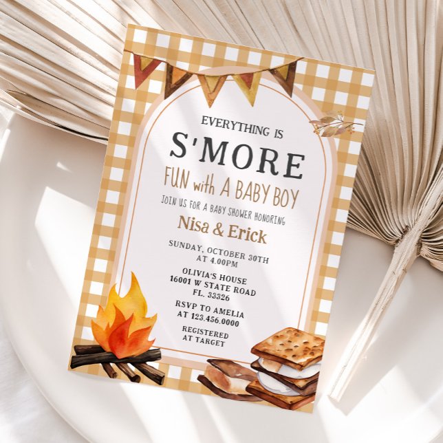 Allt är S mer Roligt Gingham Baby Shower Inbjudningar (Skapare uppladdad)