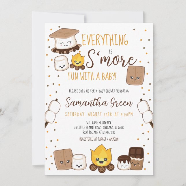 Allt är så mycket som en mer Roligt babyåda Inbjudningar (Framsida)