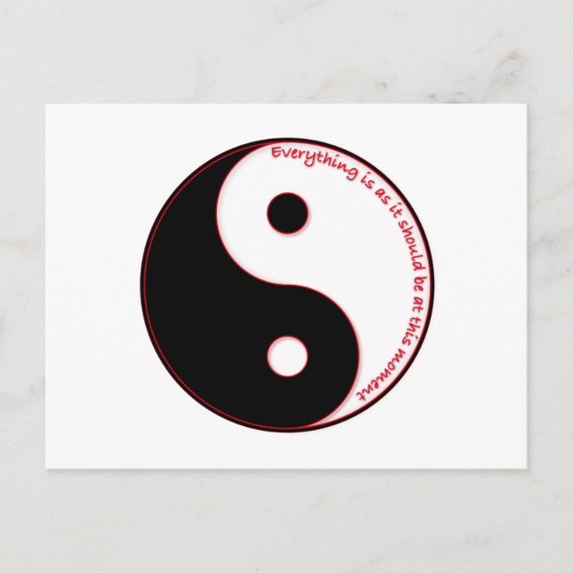 Allt är som det borde vara just nu vykort (Framsida)