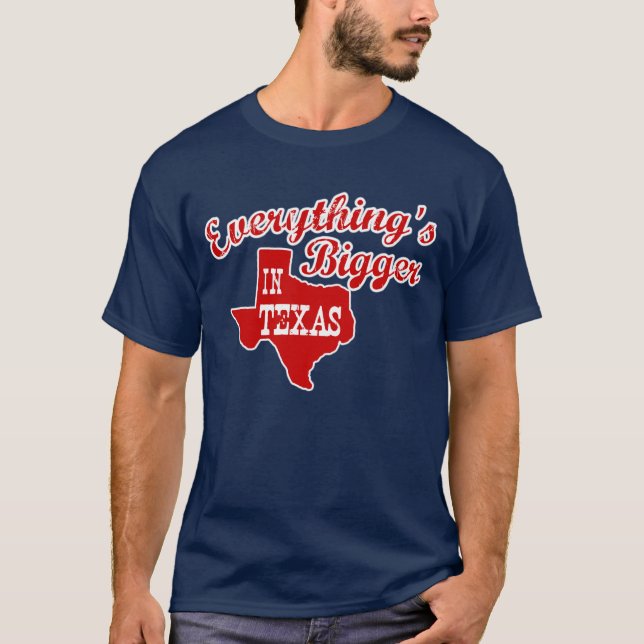 Allt är större i Texas State Shape Manar Shirt Tee (Framsida)