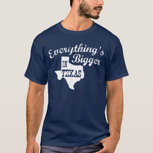 Allt är större i Texas State Shape Manar Shirt Tee Shirt (Framsida)