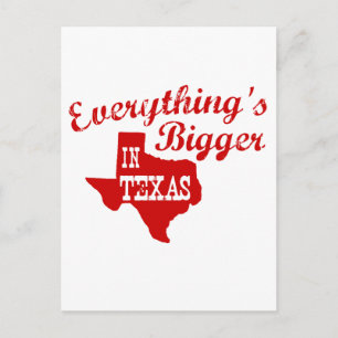 Allt är större i Texas State Shape Post Card Vykort