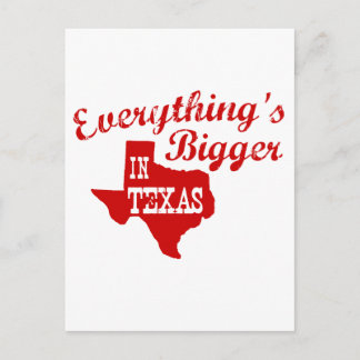 Allt är större i Texas State Shape Post Card Vykort