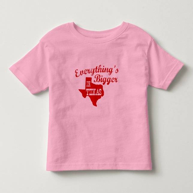 Allt är större i Texas State Shape Småbarn T-shirt (Framsida)