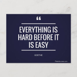 Allt är svårt innan det är enkelt att citera vykort