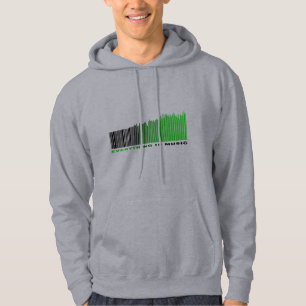 Allt är textstreckkodsutjämnare för Grönt av musik Hoodie