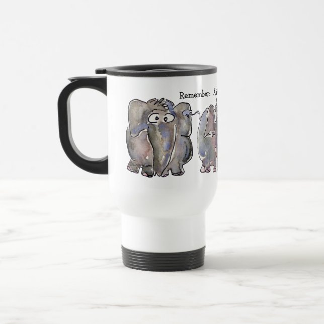 Allt är Wellephant 3 tecknadelefanter Resemugg (Vänster)
