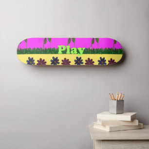 Allt arbete och inget spel mini skateboard bräda 18,5 cm