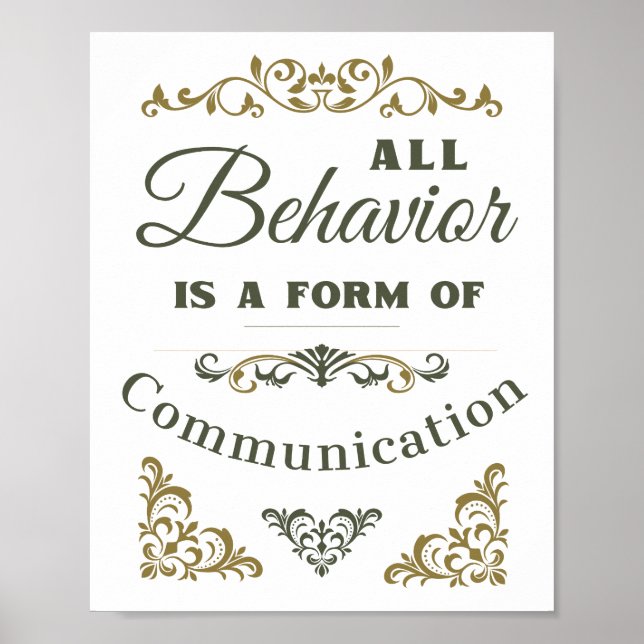 Allt beteende är en form av kommunikation poster (Framsidan)
