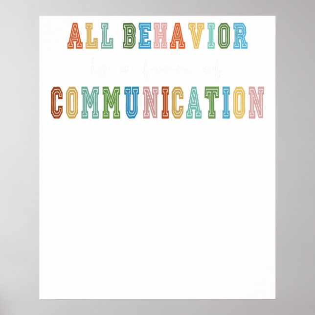 allt beteende är en form av kommunikation poster (Framsidan)