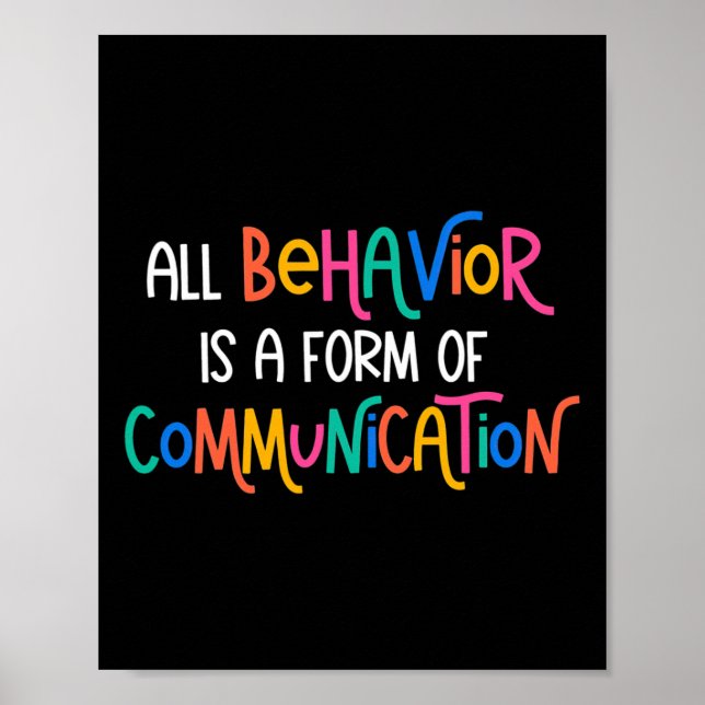 Allt beteende är en form av kommunikationsautism A Poster (Framsidan)