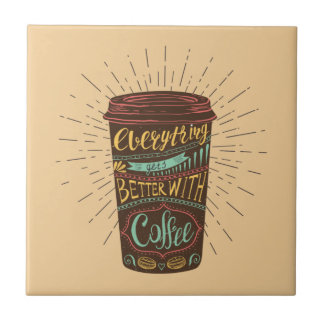 Allt blir bättre med kaffeofferter kakelplatta