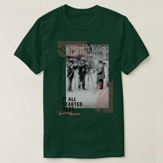 Allt började här  t shirt (Design framsida)