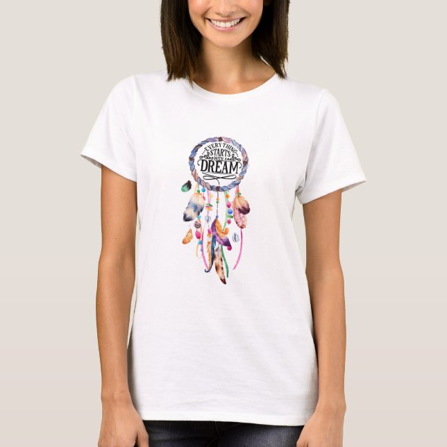 Allt börjar med en Dream Life-offert T Shirt (Framsida)