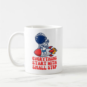 Allt börjar med ett litet steg kaffemugg