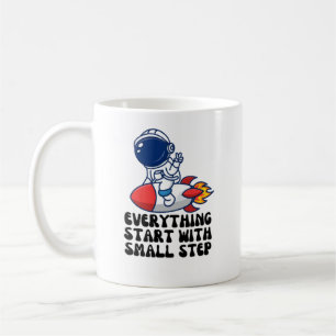 Allt börjar med ett litet steg kaffemugg