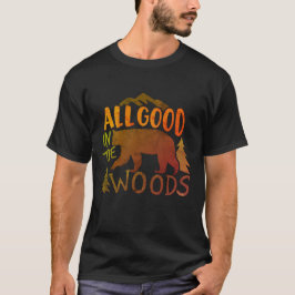 Allt Bra I Skogen Skogsvandring Med Svart Björn T Shirt