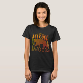 Allt Bra I Skogen Skogsvandring Med Svart Björn T Shirt