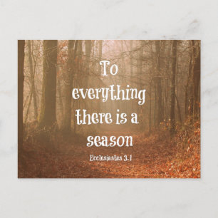 Allt där är en säsong Bible Verse Vykort