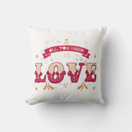Allt du behöver är att utforma Blommigten Kärlek R Kudde