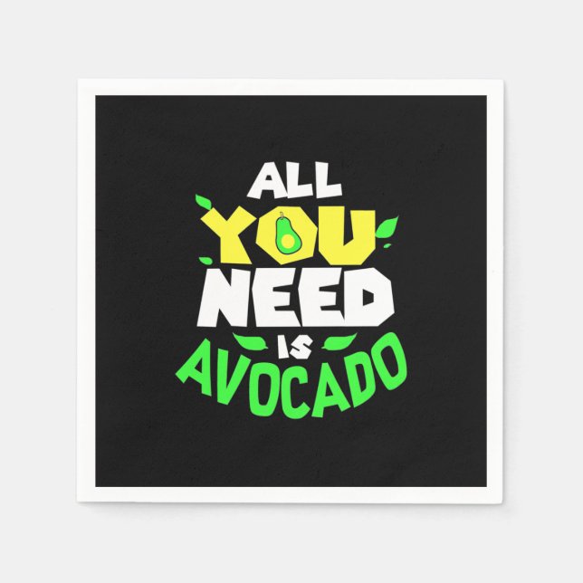 Allt du behöver är Avocado Pappersservett (Framsidan)