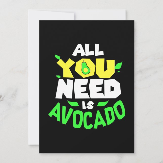 Allt du behöver är Avocado Spara Datumet (Framsida)