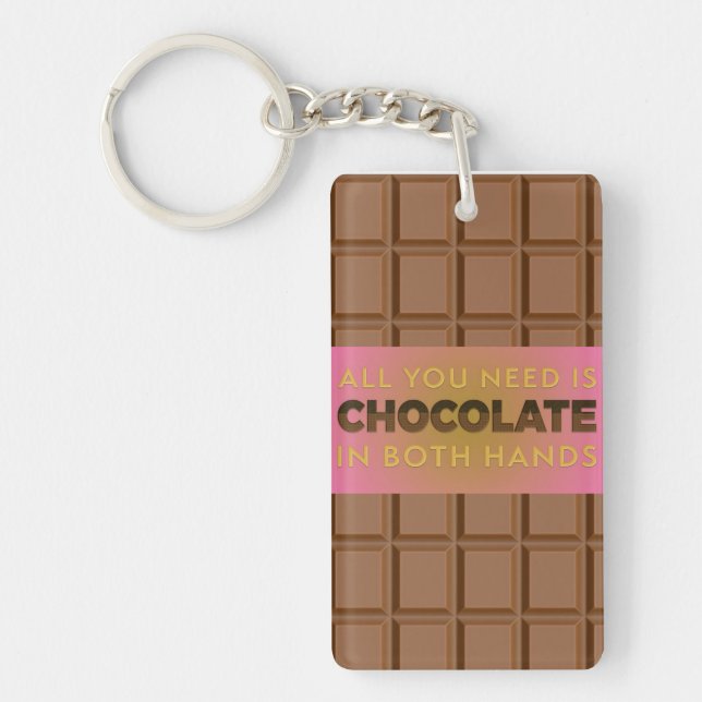 Allt du behöver är choklad Nyckelring (Framsidan)