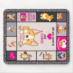 Allt du behöver är Corgi Blanket Musmatta