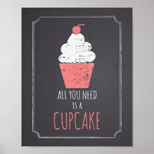 Allt du behöver är en Cupcake Poster (Framsidan)