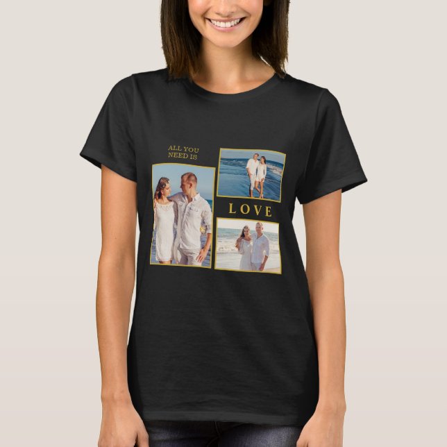 Allt du behöver är en kärlek-årsjubilett t shirt (Framsida)