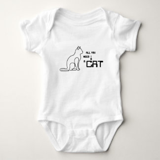 Allt du behöver är en katt Söt babystrl Overall ou T Shirt