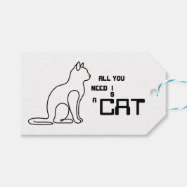 Allt Du Behöver Är En Katt Söt Kattälskare Anpassa Presentetikett