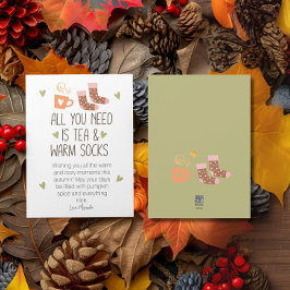 Allt du behöver är ett höstmeddelande med anpassni julkort