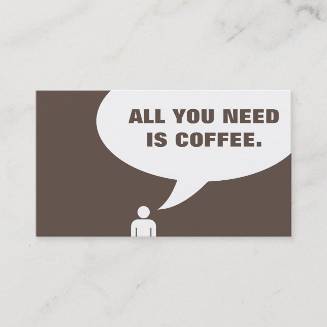 Allt du behöver är ett slagit kaffekort lojalitetskort (Framsida)