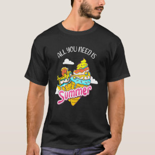 Allt du behöver är Ice Cream Coola Kärlek Desserts T Shirt