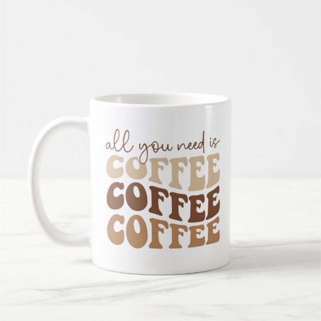 Allt du behöver är kaffe. kaffemugg (Vänster)