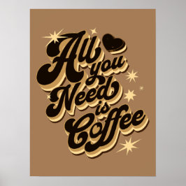 Allt du behöver är kaffe, offerter poster