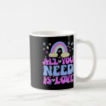 Allt du behöver är Kärlek 60-årsjubileum 70-årsjub Kaffemugg<br><div class="desc">Allt du behöver är Kärlek 60-talets 70-talets Retro Groovy Hippie Costume</div>
